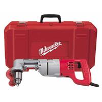 MILW 3102-6 - Milwaukee 3102-6 Grounded Plumber's Right Angle Drill Kit, 1/2 in Keyed Chuck, 120 VAC, 500 rpm Speed, 16-3/4 in OAL