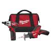 MILW 2490-22 - Milwaukee M12 2490-22 Cordless Combination Kit, Tools: Reciprocating Saw, Screwdriver, 12 VDC, 1.5 Ah Lithium-Ion