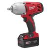MILW 2662-22 - Milwaukee M18 2662-22 High Torque Cordless Impact Wrench Kit With Pin Detent, 1/2 in Square Drive, 0 to 2200 bpm, 450 ft-lb Torque, 18 VDC, 8-7/8 in OAL