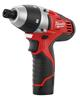 MILW 2455-22 - Milwaukee M12 2455-22 Compact Lightweight Cordless Driver Kit, 1/4 in Chuck, 12 VDC, 750 rpm No-Load, 7-1/2 in OAL, Lithium-Ion Battery