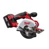 MILW 2682-22 - Milwaukee 2682-22 M18 Cordless Circular Saw Kit, 5-3/8 in Blade, 20 mm Arbor/Shank, 18 VDC, 1/8 to 2 in D Cutting, M12 REDLITHIUM XC Lithium-Ion Battery