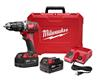 MILW 2607-22 - Milwaukee M18 2607-22 Hammer Drill/Driver Kit, 1/2 in Metal Single Sleeve Ratcheting Lock Chuck, 18 VDC, 400/1800 rpm No-Load, Lithium-Ion Battery