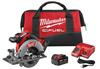 MILW 2730-22 - Milwaukee M18 FUEL 2730-22 Cordless Circular Saw Kit, 6-1/2 in Blade, 5/8 in Arbor/Shank, 18 VDC, 1-5/8 in, 2-3/16 in D Cutting, Lithium-Ion Battery